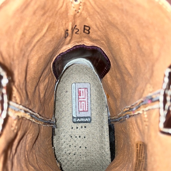 Ariat Shada Leather Western Mid-Calf Cowboy Boots 6.5 EUC - Picture 12 of 13